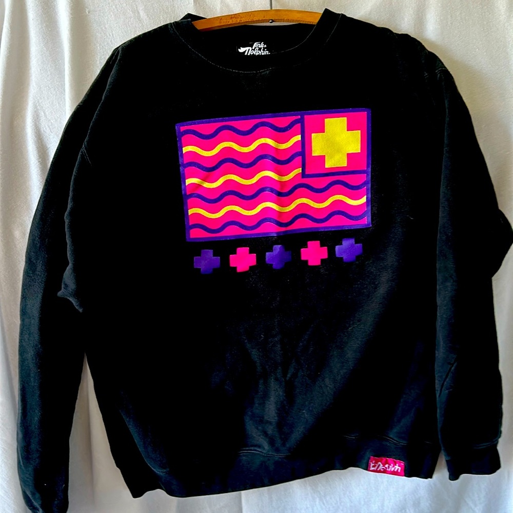 Pink Dolphin crew neck sweatshirt. Mens SZ L!